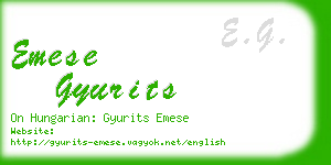 emese gyurits business card